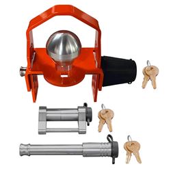 Picture of Infinite Rule Security 61636-BX 3-Pack Keyed Alike Demco EZ Latch 2" Ball Coupler Latch Lock & 2.5" Receiver Lock with Protector