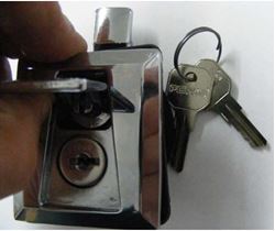 Picture of Perko 0921DP0CHR Flush Mount Lock with Key 2-1/4" x 2" Chrome