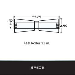 Picture of Tie Down Engineering 86282 12in Amber Polyvinyl Keel Roller Panel Bracket Assembly