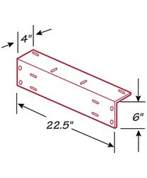 Picture of Tie Down Engineering 26416 Heavy-Duty Commercial Grade Dock Deck Plate 3/16 in. x 22 in. x 4 in. x 6 in.