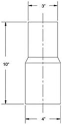 Picture of Centek 1200170 Exhaust Reducer Coupling 4" to 3"