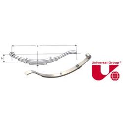 Picture of UCF 024 Slipper Leaf Spring 32" 4-Leaf 1100 lbs Radius End