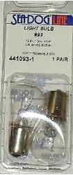 Picture of Sea-Dog Line 441093-1 #93 Incandescent Bayonet Base Light Bulb 12.8V 2-Pack