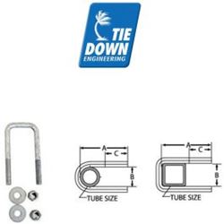 Picture of Tie Down Engineering 86230 Square Zinc-Plated Marine U-Bolt Kit 7/16-14 x 3-1/16 x 3-5/16