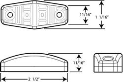 Picture of Optronics MCL13A2BP LED Mini Clearance Marker Light - Amber