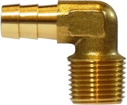 Picture of Brass Fittings 32041 Hose Barb Elbow 3/8 x 1/4 Inch