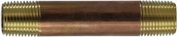 Picture of Brass Fittings 40061 1/2" x 1-1/2" Red Brass Pipe Nipple
