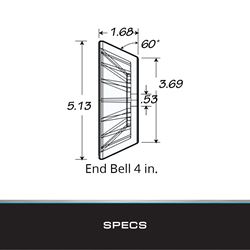 Picture of Tie Down Engineering 86288 4-Inch Amber PVC End Bell Boat Trailer Bow Roller