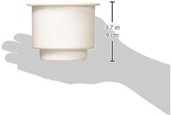 Picture of Beckson Marine GH43D-W1 Recessed Super Size Drink Holder with Drain Spigot White