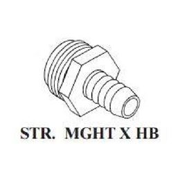Picture of Brass Fittings A3414 Nylon Pipe to Hose Barb Male Adapter 1/4" x 3/4"