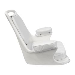 Picture of Wise Seating 8WD1007-3-710 Captain's Chair Package with Cushion Set and Mounting Plate - White