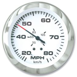 Picture of Sierra 65670P Lido 3" Speedometer Gauge 80 MPH