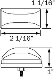 Picture of Optronics MC95RBP Red Sealed Marker Clearance Light Stud Mount
