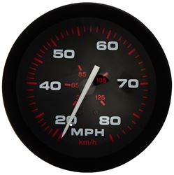 Picture of Sierra 57899P Amega Domed Speedometer Kit 80 MPH Black Bezel