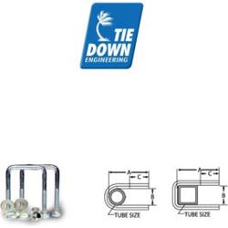 Picture of Tie Down Engineering 86209 Zinc Plated Square U-Bolt Kit 3/8in-16 x 3-1/8in x 3in Pair