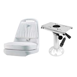 Picture of Wise Seating 8WD015710 Standard Pilot Chair with Snap-On Cushions and 15" Fixed Pedestal with Seat Slide