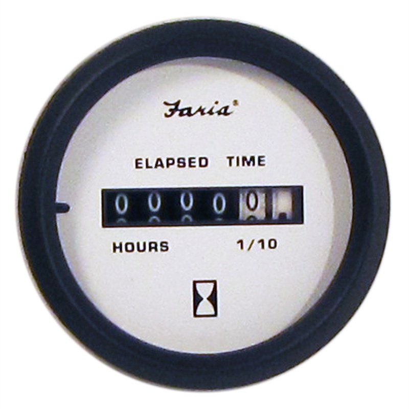 Picture of Faria Instruments F13715 Chesapeake White SS Digital Hourmeter Gauge