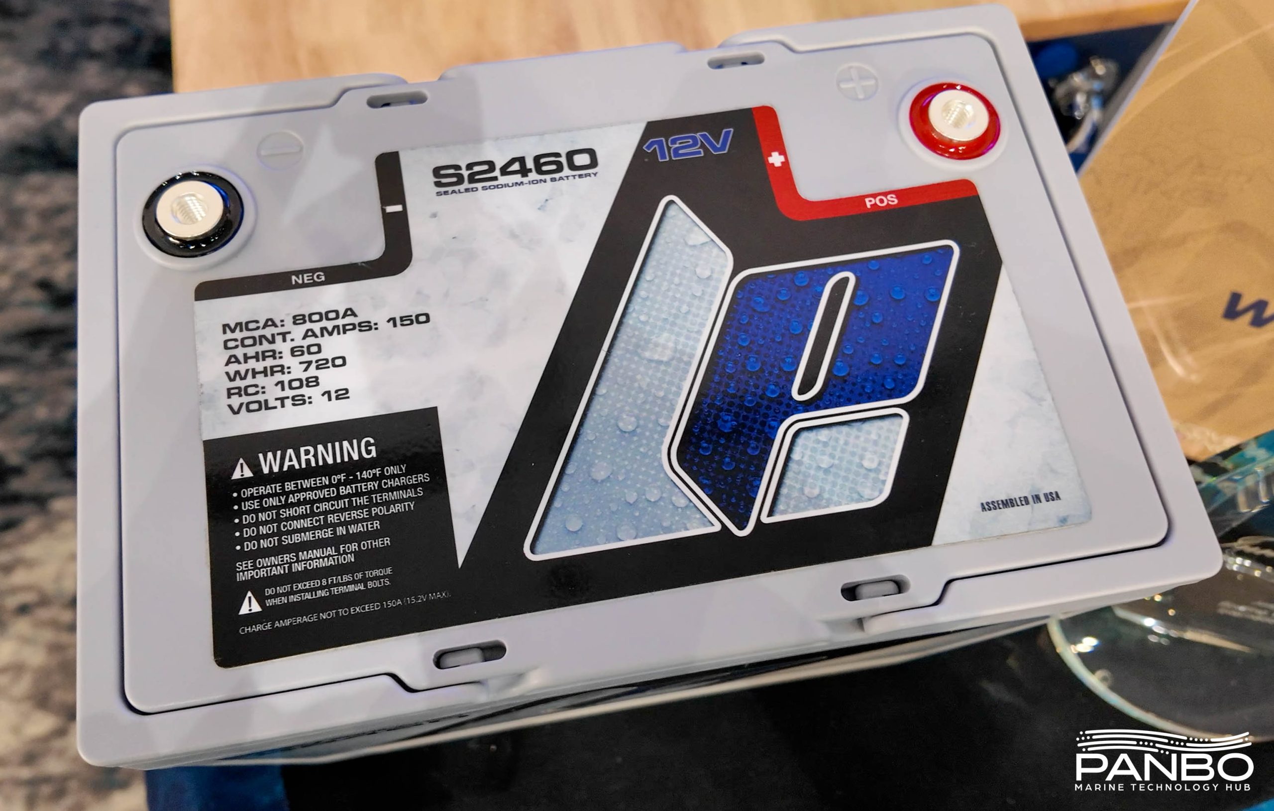 Picture of Lithium Pros M3175-24 25.6V 60Ah LiFePO4 Marine Trolling Battery