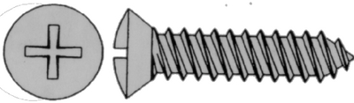 Picture of Marine Fasteners RP-554 Self-Tapping Phillips Pan Head Screw #10 x 2 in. 50-Pack