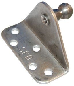 Picture of Taylor Made 2020108910 Taylor Made 10 mm Ball Dia. Zinc Plated Steel Flat Gas Shock Bracket #1880