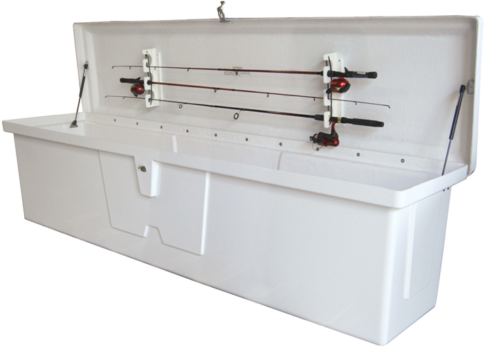 Picture of TAYLOR 2020108640 Stow 'N Go Low-Profile Fiberglass Dock Box White 40"W x 19"D x 20"H