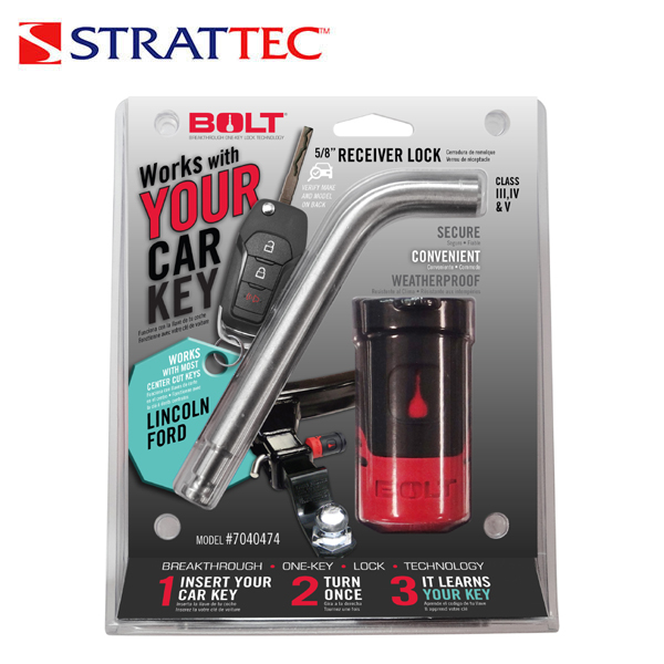 Picture of Strattec 7023585 5/8" Receiver Hitch Lock Ford Side Cut with Dust Cover