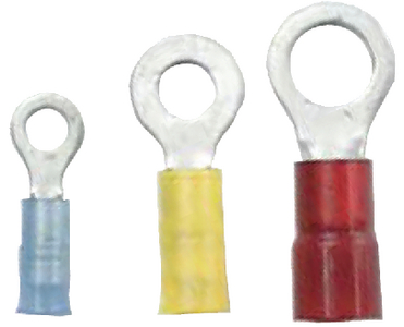 Picture of Ancor 321603 Marine Grade Heat Shrink Ring Terminals 3/8" Stud 8 AWG Red 3-Pack