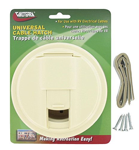 Valterra A10-2131VP Colonial White Universal Round Cable Hatch