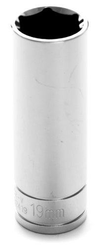 Performance Tool W32419 Wilmar Corp. /  1/2" Dr 6pt Deep Socket 19mm