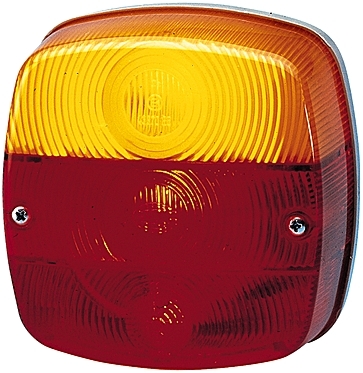Hella 002578701 2578 Series Red/Amber Combination Rear Lamp Stop/Turn/Tail/License Plate