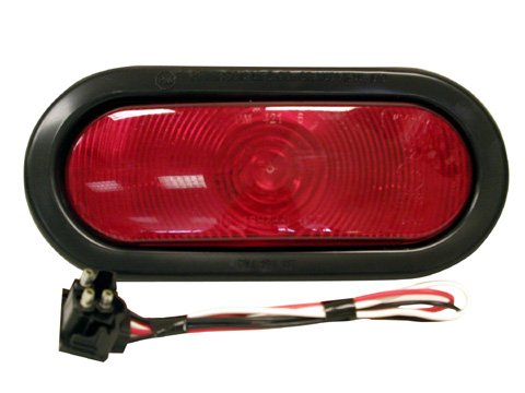 Peterson Fluid V421KR Red Oval Stop/Turn/Tail Light with Grommet