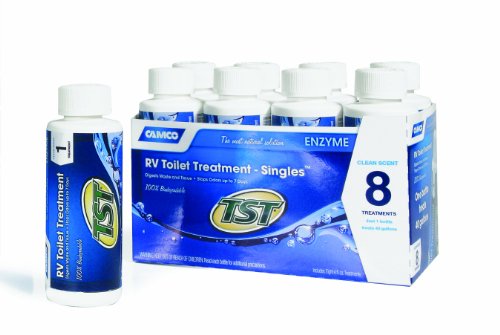 Camco 41501 Tst Blue Enzyme Toilet Treatment Singles 8-4 Oz. Bottles