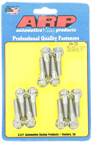 ARP 434-1202 Stainless Steel Header Bolt Kit LS Small Block Chevy M8 12-Point