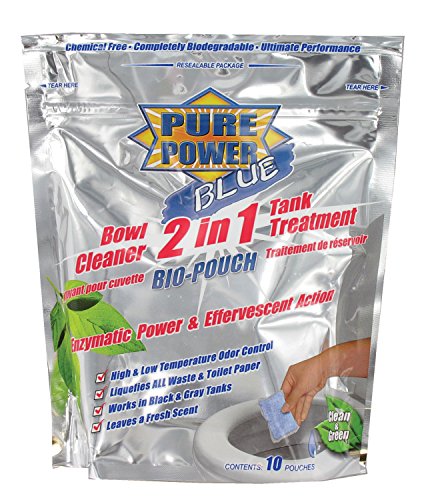 Valterra V23020 Pure Power Blue RV Holding Tank Treatment 2-in-1 Drop-Ins 10 Pack