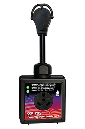 Progressive Suspension SSP30X Portable RV Surge Protector 30 Amp 120V