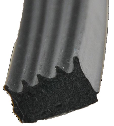 AP 018855 Ribbed Foam Seal Tape 1/2" x 5/16" Black
