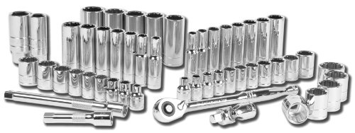 Performance Tool W38905 51-Piece 3/8" Drive Mechanic's Socket Set SAE & Metric