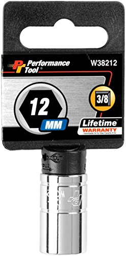 Performance Tool W38212 Wilmar Corp. /  3/8'' Dr 6pt Std. Socket 12mm