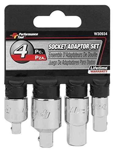 Performance Tool W30934 Wilmar Corp. /  4 Pc Socket Adapter Set