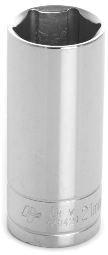 Performance Tool W38421 3/8'' Dr 6pt Deep Socket 21mm