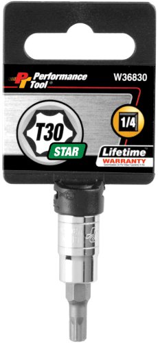 Performance Tool W36830 Wilmar Corp. /  1/4'' Dr Star Bit Socket T-30