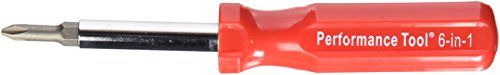 Performance Tool W975 6 IN 1 FLIP SCREWDRIVER 12 PC. DISPLAY