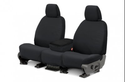 Covercraft SS2462PCCH Polycotton Seatsaver Custom Front Row Seat Covers-Charcoal