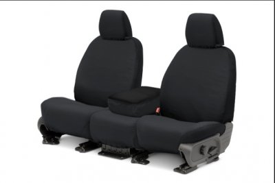 Covercraft SS2468PCCH Polycotton Seatsaver Custom Front Row Seat Covers-Charcoal