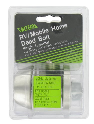 Valterra L32CS3108 1" Throw Single Cylinder Deadbolt Stainless Steel