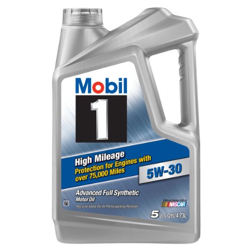 Mobil 120769 Mobil 1 High Mileage 5W-30 Full Synthetic Motor Oil 5 Quart