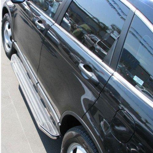 TrailFX R0001RB 65-Inch Extruded Aluminum Running Boards with Stainless Steel Trim