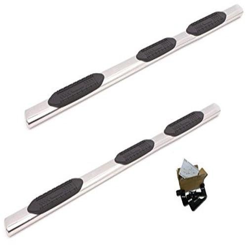 TrailFX A7039S 5 Inch Oval Bent Nerf Bars Polished Stainless Steel