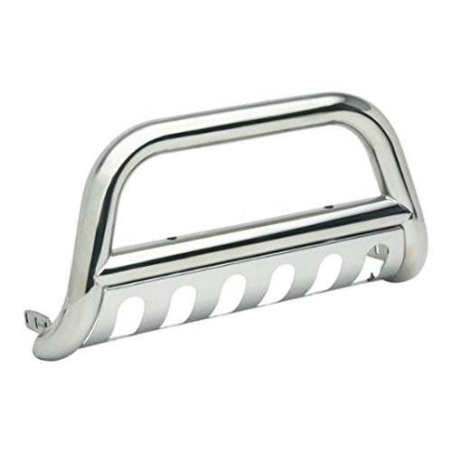 TrailFX B1516S Polished Stainless Steel Bull Bar 3.5 Inch Diameter with Skid Plate