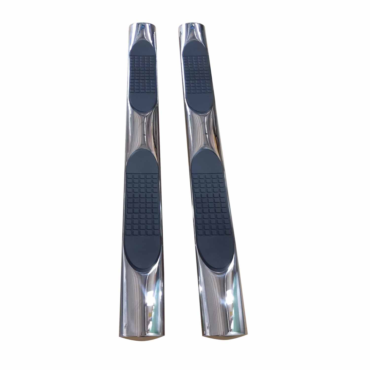 TrailFX A1543S 4 Inch Oval Side Step Bars Polished Stainless Steel